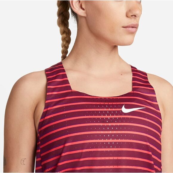 Nike Aeroswift Running Racing Singlet Tank Top Dri-Fit ADV Red Orange White XS - Picture 6 of 17